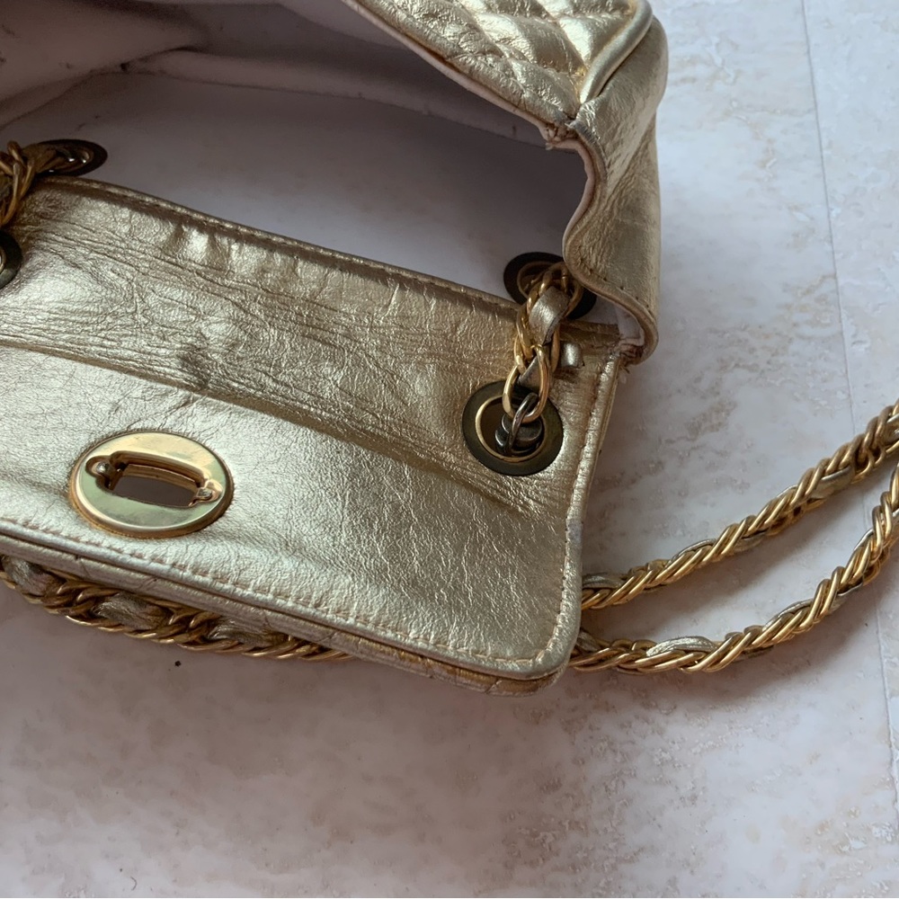 French Design Inspired Quilted Leather Crossbody Purse - Picture 4 of 6